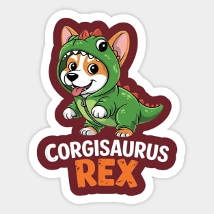 Cute Corgi Dinosaur Trex Dog Owner Dog Lover Corgi Sticker
